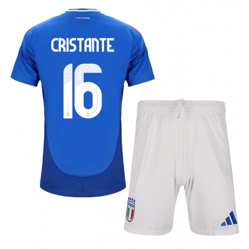 Fotballdrakt Barn Italia Bryan Cristante #16 Hjemmedraktsett EM 2024 Kortermet (+ Korte bukser)